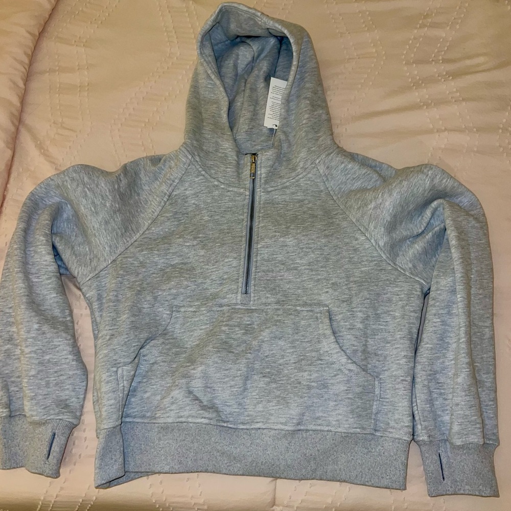 Gray Half-Zip Hoodie